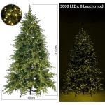 Led-kerstboom binnen: premium kunstkerstboom met 3000 leds, 8 lichtmodi, 210 cm (dennenboom LED-verlichting)