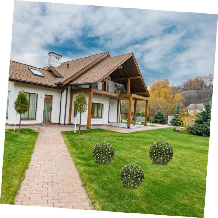 5 STK Kunststoff Blumen Kugelst Änder Unechter Topiary-Ball Künstliche Formschnittkugel Pflanzengestell Regalrahmen Aus Kunstrasenkugeln Künstliche Pflanzen Blumenhalter Plastik