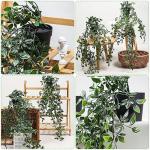 3 x kunstmatige potplanten, groene hangplant voor binnen en buiten, hangende slingers voor bruiloft, tuin, hangmanden, wanddecoratie