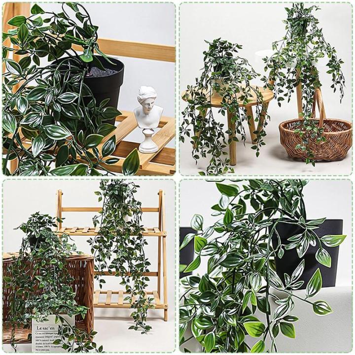 3 x kunstmatige potplanten, groene hangplant voor binnen en buiten, hangende slingers voor bruiloft, tuin, hangmanden, wanddecoratie