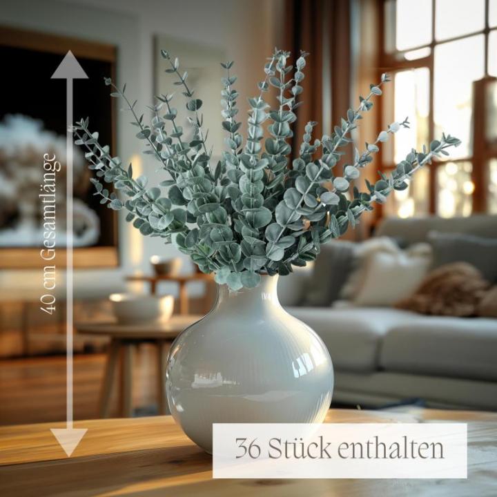 Eucalyptus decoratie 36 stuks, eucalyptus, eucalyptus, eucalyptus, eucalyptusplant, kunstmatige eucalyptus, eucalyptus-takken