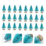 5 Sätze Mini-Weihnachtsbaum Mini-weihnachtskiefer Mini-weihnachtsbäume Weihnachtsbaumdeko Weihnachtsbäume Geschmückt Künstlicher Christbaumschmuck Sisal-Seide Blue 24 Stück *