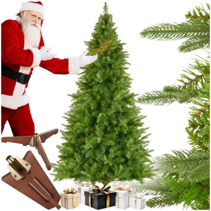 Künstlicher Weihnachtsbaum, naturgetreuer Tannenbaum künstlich mit Spritzguss- und PVC-Nadeln, biegbare Tannenzweige, pflegeleicht, Weihnachtsbaum künstlich als Weihnachtsdeko -
