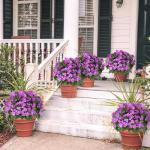 3 bundels kunstbloemen voor buiten, balkon, kunstbloemen, weerbestendig, , uv-bestendig, balkonplanten, kunststruiken voor buiten, binnen, balkonbak, tuin, paars