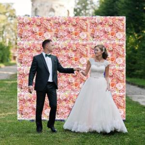Künstliche Blumen-wandpaneele, Für Hochzeiten, Partys, Arrangements, Draußen, Drinnen, Gartenzaun, Hintergrund, Wanddekoration (rosa, 23,62 X 15,75 Zoll)(Color:8pcs)
