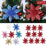 Weihnachtsblumen Künstlich-Christmas Decorations-Weihnachtsdeko Blumen-Weihnachtsschmuck Weihnachtsstern Künstlich Kunstblumen Weihnachten Weihnachtskugeln Christbaumschmuck 2024