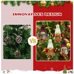 Kleine kerstversiering, 8 stuks dennenappels, kerstboom, kerstkabouter, kleine dennenappels, decoratie, mini-kabouter, boomversiering, Kerstmis, decoratieve kabouter, kersthanger