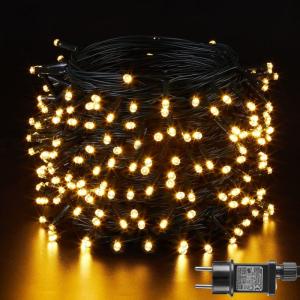 Lichtketting, kerstboom, warmwit, 30 m, 300 leds, met stekker, hoge helderheid, 8 lichtmodi, geheugenfunctie, IP44 waterdicht, dennenboom, lichtketting voor en buiten