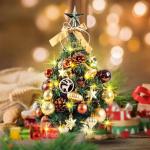 Kunstkerstboom, moeilijk ontvlambaar, pvc-dennenboom, kerstboom met ornamenten, indoor kunstdecoratie
