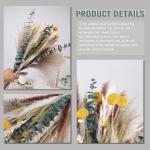 Gedroogde pampasdecoratie, natuurlijke gedroogde bloemen, 100 stuks, doe-het-zelf, gedroogde bloemen, boeket, ideaal voor boho, woonkamer, bruiloft, slaapkamer en vazen (LZGSGO-010