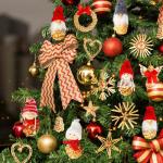 52 stuks kerstboomversiering stro stroster, kerstboomversiering stro natuurlijke kerstboomhanger kerstdecoratie