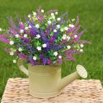 12 bundels kunstbloemen, balkon, weerbestendig, kunstbloemen, outdoor, uv-bestendig, , plastic boeket, voor balkonbakken, tuin, raam, decoratie, gemengd