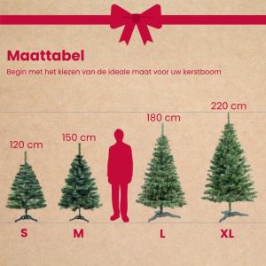 Realistische Kunstmatige Kerstboom Fir Xmas Tree | Afmetingen: 220 cm | Opvouwbare Vakantie Decor | Diepgroene Dichte Takken Stabiele Stand | Binnen & Buiten