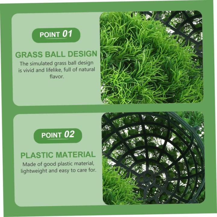 Ball aus Kunstrasen Künstliche Formschnittkugel Kunstrasenball hängende Pflanzenkugel weihnacjtsdeko deckenverkleidung Topiary-Ball lebendige Formschnittkugel Plastik Green