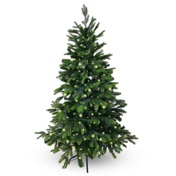 Künstlicher Tannenbaum 210 cm mit Beleuchtung 280 LED warmweiß Weihnachtsbaum Christbaum
