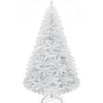 Kunstkerstboom, wit, ca. 818 takken, natuurgetrouw, dichte takken, dennenboom met metalen standaard en klapsysteemframe, snelle montage voor thuis, kantoor, winkels, 183 x 115 cm