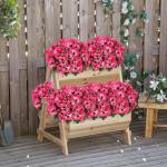 10 bundels kunstbalkonbloemen als echt balkon, kunstbloemen, buiten, uv-bestendig, weerbestendig, kunstbalkonplanten, balkonbloemen voor huis, vensterbank, bruiloft, decoratie (roz