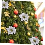 7st Künstliche Blumen Weihnachtskranz Dekoration Künstlicher Glitzer-weihnachtsstern Glitzernde Weihnachtssterne Künstliche Weihnachtssternblume Urlaub Weihnachtsstern Kranz Spo