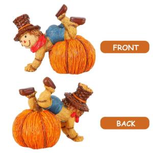 5 STK Kürbis-Vogelscheuche Modelldekor Aus Harz Künstliches Gemüsedekor Vogelscheuche Schmuck Vogelscheuche-kürbis-Ornamente Halloween-partygeschenke Draussen Kunsthandwerk
