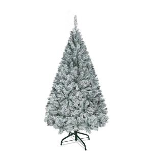 Kunstkerstboom, 180 cm, pvc, automatische kunstkerstboom met standaard, kunstkerstdecoratie, met flocking, sneeuw