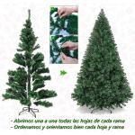 Kunstkerstboom met metalen standaard, spar 150 cm - 240 cm (Donkergroen, 240cm 1438Tips)