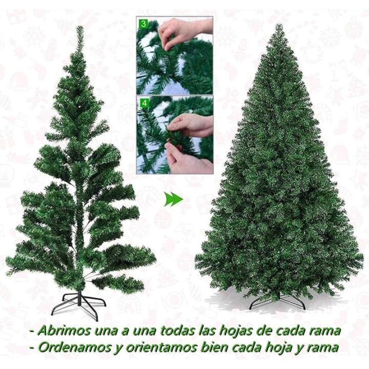 Kunstkerstboom met metalen standaard, spar 150 cm - 240 cm (Donkergroen, 240cm 1438Tips)