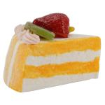 Levensechte levensmiddelen dummy, kunsttaart, food dummy/plastic eten, decoratie (taartstuk citroen - 10 cm)