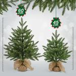 Mini-kunstkerstboom, 45 cm, kleine groene kerstboom, tafel, dennenboom, PE kerstboom voor kerstdecoratie