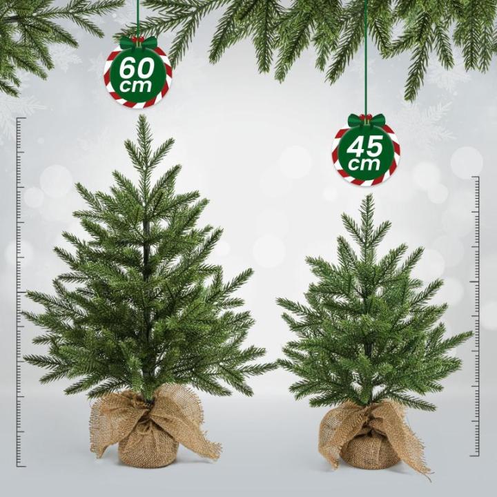 Mini-kunstkerstboom, 45 cm, kleine groene kerstboom, tafel, dennenboom, PE kerstboom voor kerstdecoratie