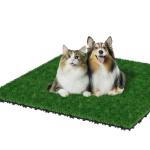 44-delige set / 4 m² kunstgras voor buiten, 30 x 30 cm, vloerbedekking van PE, 40 mm poolhoogte, grastapijt met drainagefunctie, kunstgrastapijt kunstgrastapijt gazon tapijt