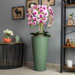 Künstliche Orchidee Kaskaden Blumenstrauß Creme und Rosa im Topf Wandgrün H 110 cm Heimbüro Dekoration, Kunstpflanze Orchidee, Kunstblume, Künstliche Orchidee im Topf