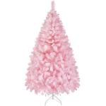 Kunstkerstboom, 154 cm, roze, dennenboom met 398 takken, opvouwbare metalen standaard, herbruikbare kerstboom, kunstboom voor kerstdecoratie