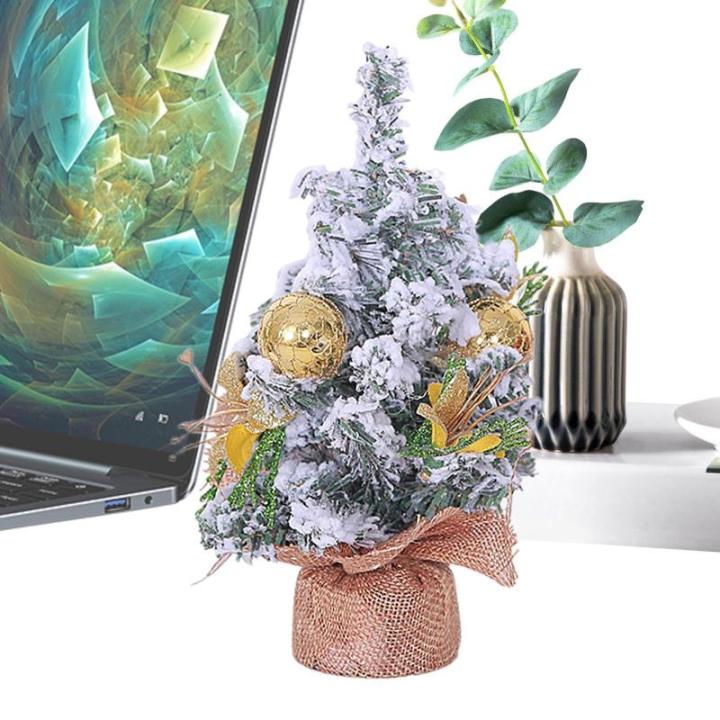 Small Christmas Tree for Home | Table Centerpiece Christmas Tree | Holiday Home Accents, Charming Tabletop Christmas Tree, Burlap Base Tree, Seasonal Table Centerpieces