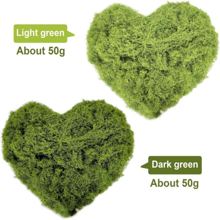 100 g kunstmos om te decoreren, knutselmos, nep decoratief mos om te knutselen, decoratie, voor muur, kerststal, aquarium, creatief groen, kamerplantendecoratie, modelbouw, donkerg