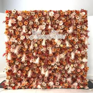 5D Künstliche Blume auf Stoffbasis, Wandhintergrund für den Außenbereich, Hochzeitsdekoration, große künstliche Rose, Hortensien, Blumenwand, perfekt für Hochzeiten, Partys, 