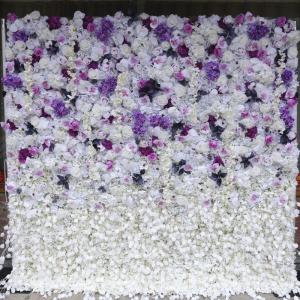 Lila Verlaufssimulation Blumenwand Hintergrundwand, Hochdichte 5D-Stoffbasis Simulationsblumenwand, Outdoor-Event-Dekoration Für Fotohintergrund Home Party Hochzeitshintergrund(2.