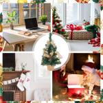 Tisch-Weihnachtsbaum,Künstlicher Tisch-Weihnachtsbaum - Startseite Künstliche Kiefer für Tisch,Weihnachtskiefernbaum mit gewebter Basis für Fenster, Wand, Baum,