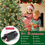 180cm PVC Kunstkerstboom Kerstboom met LED, met metalen standaard, voor Kerstdecoratie, Sneeuweffect+pijnappel+LED