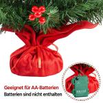 90 cm mini-kunstkerstboom met 50 warmwitte ledlampen en 60 rode bessen, kleine kerstboom, tafel, dennenboom voor kerstdecoratie, groen