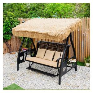 Künstliches Strohdach, Künstliche Strohrolle, Künstliche Palmenstrohrollen, Kunststoff PE Strohdach, Künstlicher Palmdach Paneele, Für Bar Garten Terrasse Pavillons Hütte Zau