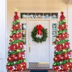 Pop Up Spiral Weihnachtsbaum, 150 cm Künstlicher Weihnachtsbaum Zusammenklappbar mit 5 m 50 LED und Stern Spitze, Weihnachtsbaum Künstlich für Hause, Wohnung, Party (A)