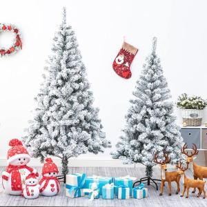 7,8 Fuß, beleuchteter künstlicher Weihnachtsbaum aus beflocktem Schnee, geschmückter Kiefernbaum, auf dem Auto verteilt, umweltfreundlicher Weihnachtsbaum für modische We，Mul
