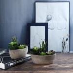 met Pot Kunstmatige Vetplanten Groen Set van 2, Decoratie voor Thuiskantoor Badkamer Vensterbank Hotel Restaurant Bruiloft