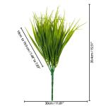 6 Pak Artificieel Plastic Tarwegras Planten – Realistisch Nep Binnen/Buiten Groene Bosjes Voor Huis, Kantoor, Tuin & Keuken – Hangbosjes Voor Huwelijk, Tafel Decor en Veranda