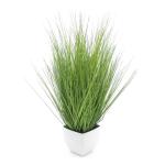 Isolepsis Kunstplant met witte bloempot, kunstplant, kamerplant, decoratieve plant, kunstbloemen, , 80 cm, groen