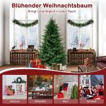 180 cm kunstkerstboom verlicht, scharnierende kerstboom met 8 lichtstanden, 280 warmwitte LED-lampjes, 788 takuiteinden van PE & PVC, dennenboom, kunstkerstboom, groen