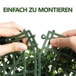 12 stuks plantenwand, klimop, inkijkbescherming, uv-bescherming, 50 x 50 cm, uv-bescherming, , heggenplanten, windbescherming, decoratie voor muur, balkon, tuin, groen