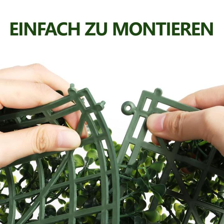 12 stuks plantenwand, klimop, inkijkbescherming, uv-bescherming, 50 x 50 cm, uv-bescherming, , heggenplanten, windbescherming, decoratie voor muur, balkon, tuin, groen