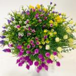 12 bundels voor buiten, uv-bestendige voor buiten, , balkonplanten, weerbestendig, duurzame plastic bloemen, net echt voor buiten, balkon, tuin