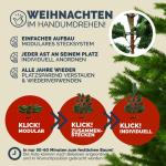 Kerstboom Premium kunstmatig XL 180 x 110 cm kerstboomstandaard hout natuurgetrouw dichte takken spuitgegoten PVC mix Kerstmis dennenboom groen